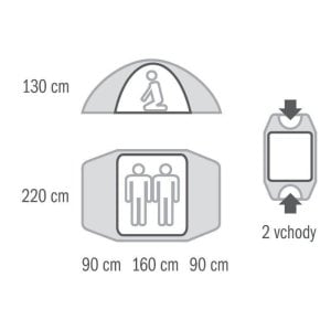 HUSKY FALCON YESIL 2 KISILIK CADIR