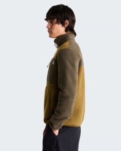 TNF Erkek Yumiori Tam Boy Fermuarlı Polar Mont Caraway Seed-New Taupe Green