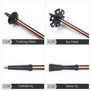 Evolite Golden Quick-Lock Dıştan Kilitli Trekking Batonu