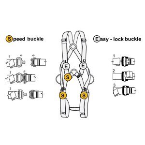 Body II Speed Full Body Harness Endüstriyel Yellow-Grey Blk