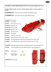 KOHLBRAT & BUNZ (K&B) RL2000 RollUP Konik Kurtarma Sedyesi (RL2000RX-V13)