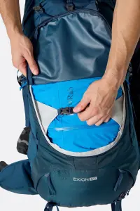 Rab Exion 65+10 Litre Dağcılık ve Kampçılık Çantası Fırtına mavisi