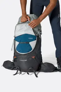 Rab Hyperon 65+10 Litre Dağcılık ve Kampçılık çantası Fırtına mavisi/Antrasit