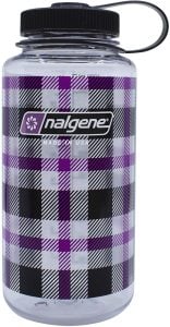 Nalgene 32OZ Wide Mouth Purple Plaid