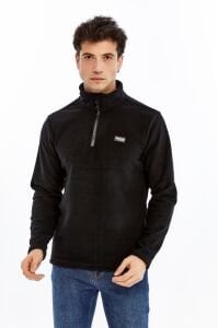 Champp Summit Yarım Fermuarlı Erkek Polar - Siyah