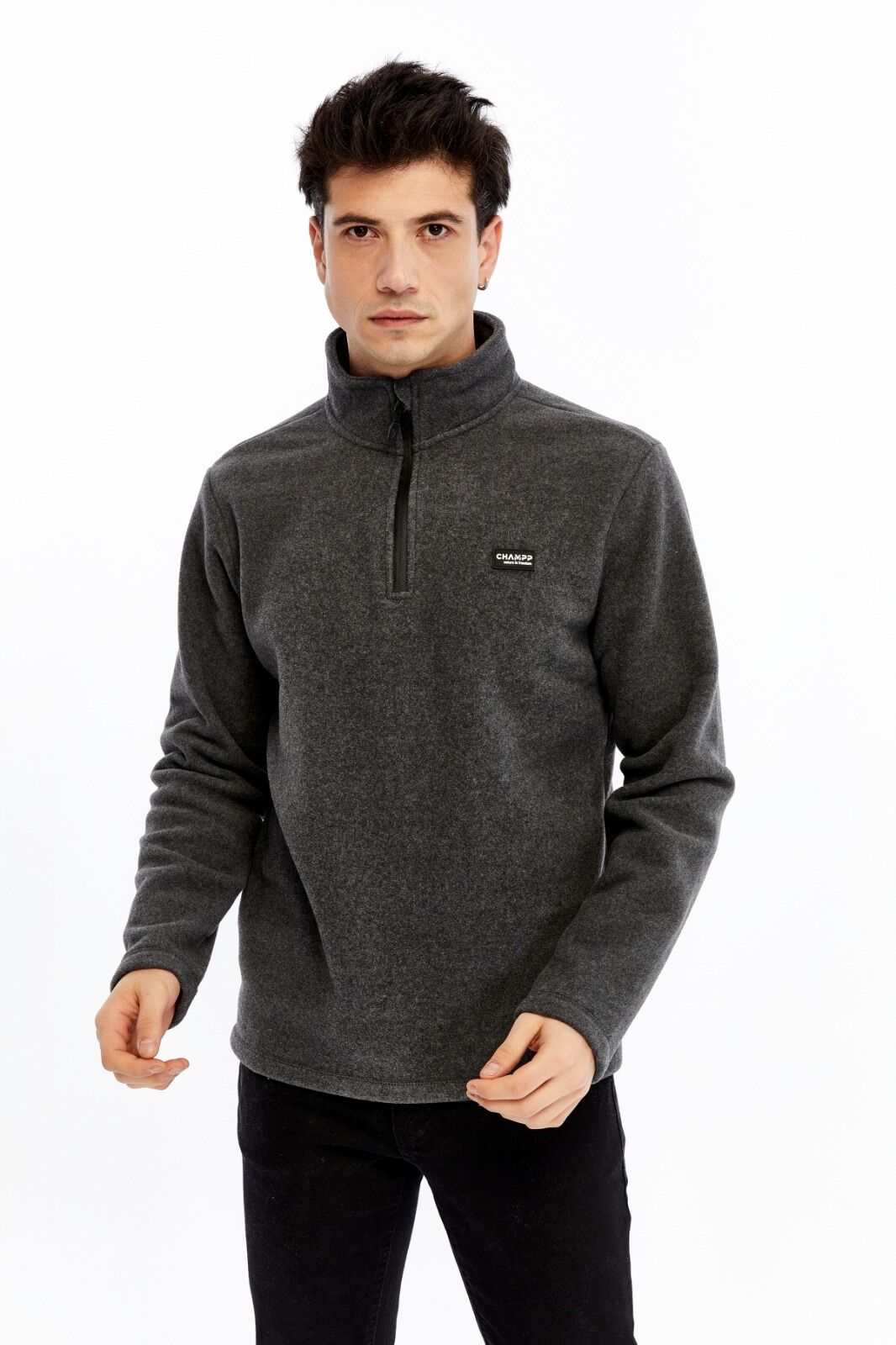 Champp Summit Yarım Fermuarlı Erkek Polar - Antrasit