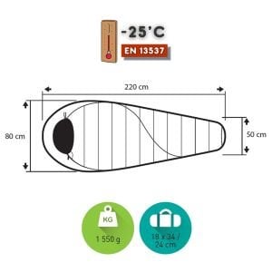 Balance -25'C Ultralight Uyku Tulumu Yeşil