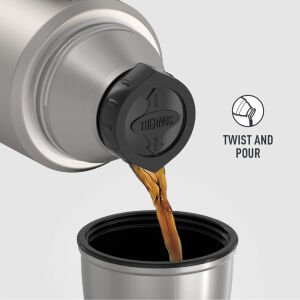 Thermos 1,2 Litre King Large Çelik Termos - Mat Gri