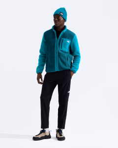 TNF Erkek Yumiori Tam Boy Fermuarlı Polar Mont Restorative Teal / Pacific Teal