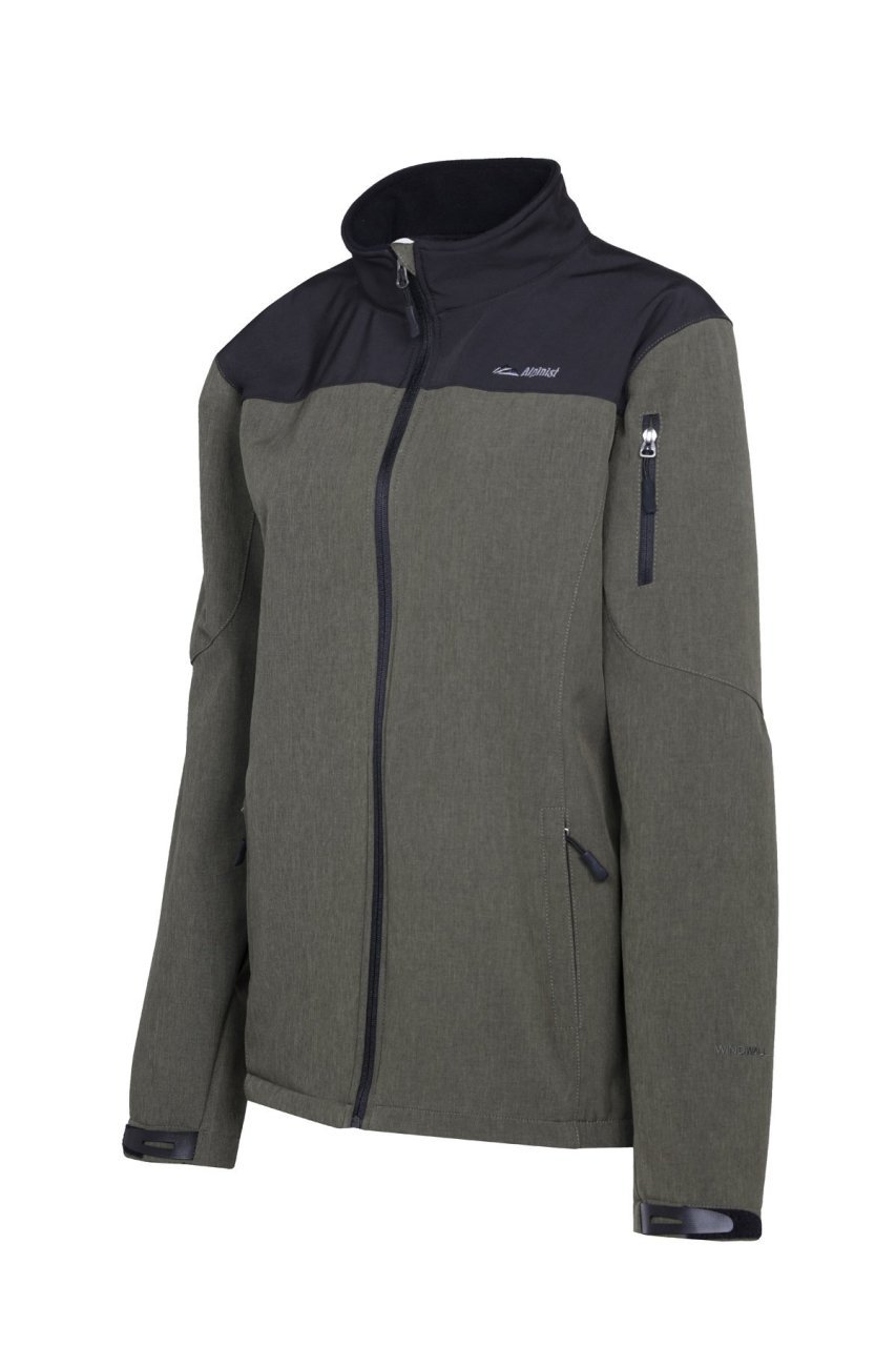 ALPİNİST Alpine Erkek Softshell Ceket Haki-Siyah