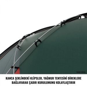 HUSKY Flame Tek Kişilik Çadır (Kırmızı)