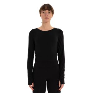 Inguz Sırtı Üçgen Detay Parmak Geçmeli Modal T-Shirt