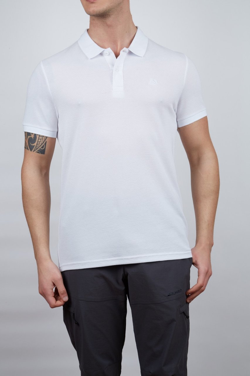 Alpinist Roc Erkek Polo T-Shirt Beyaz