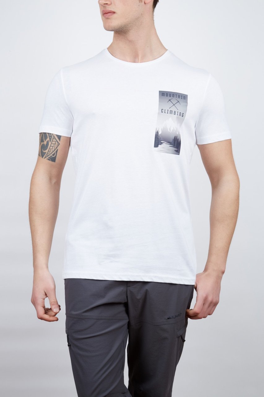 Alpinist Lex Erkek T-Shirt Beyaz