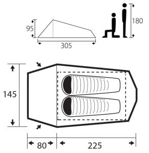 Trimm Spark 2 Kişilik 4 Mevsim Ultralight Çadır