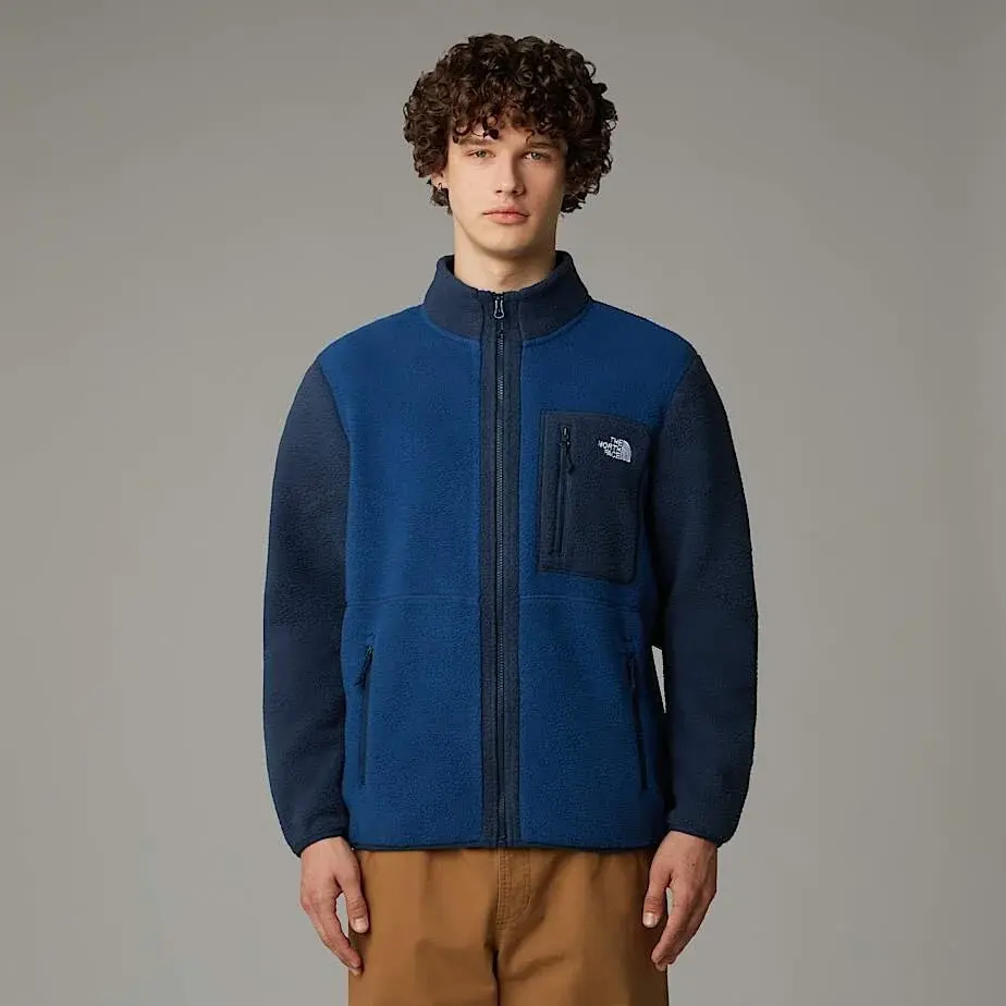 TNF Erkek Yumiori Tam Boy Fermuarlı Polar Mont Estate Blue/Summit Navy