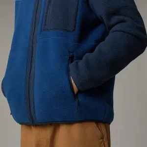 TNF Erkek Yumiori Tam Boy Fermuarlı Polar Mont Estate Blue/Summit Navy