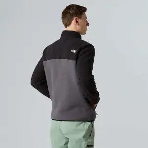 TNF Erkek Yumiori Tam Boy Fermuarlı Polar Mont Anthracite Grey/TNF Bla