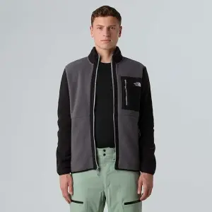 TNF Erkek Yumiori Tam Boy Fermuarlı Polar Mont Anthracite Grey/TNF Bla